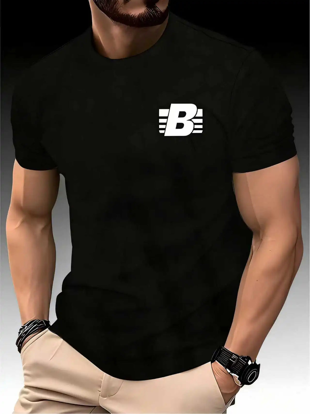 Men's Round Neck Quick Dry Short Sleeve Breathable T-shirt