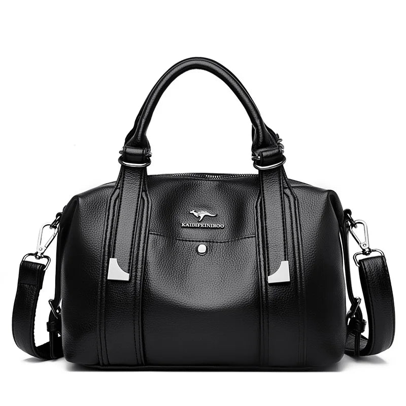 Woman's Luxury Designer Trendy Large Capacity Leather Handbag
