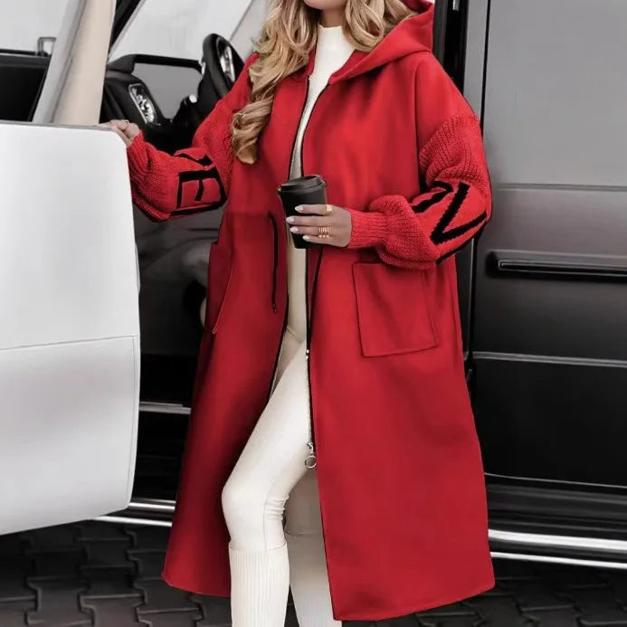 Women's Long Hoodie Thick Warm Coat