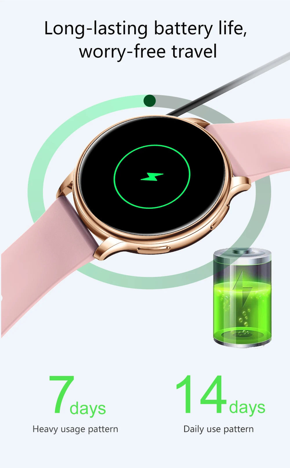 Bluetooth Call Fitness Tracker Heart Rate Sport Smartwatch