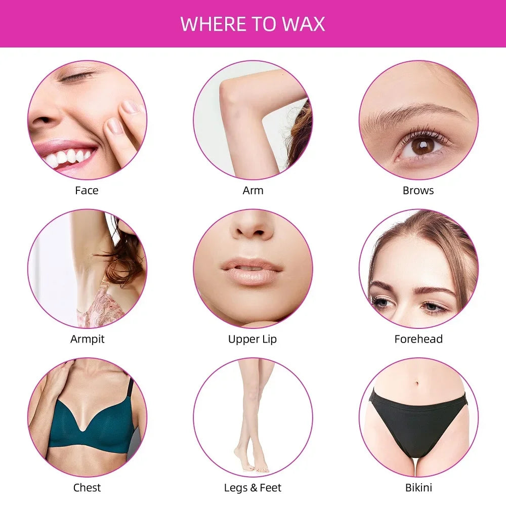 Honey Epilator Waxing Kit Depilatory Roll Heater Machine