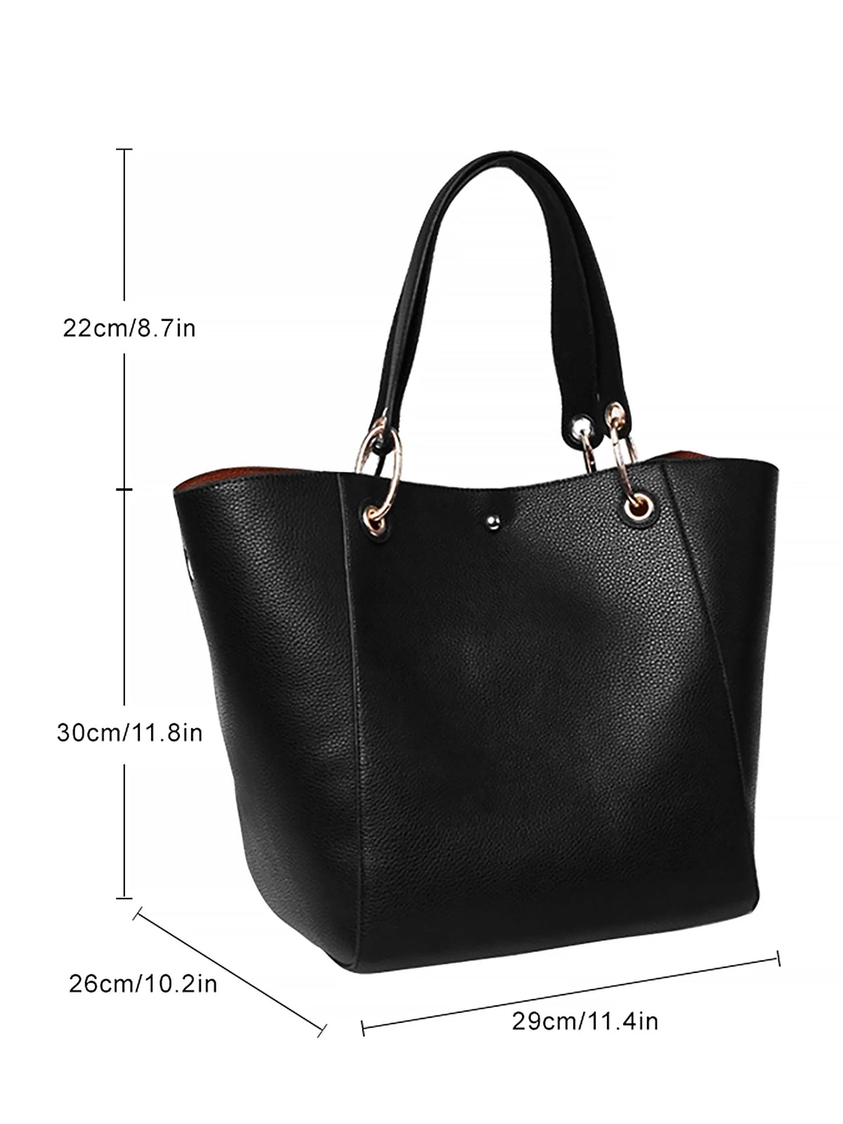 Women Large PU Leather Waterproof Hand Shoulder Bag