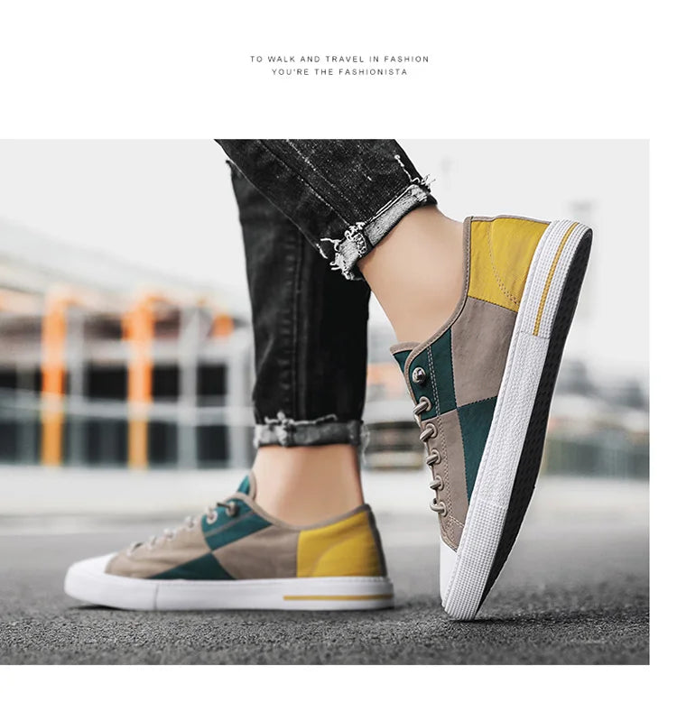 Men's Flat Canvas Comfortable Sneakers