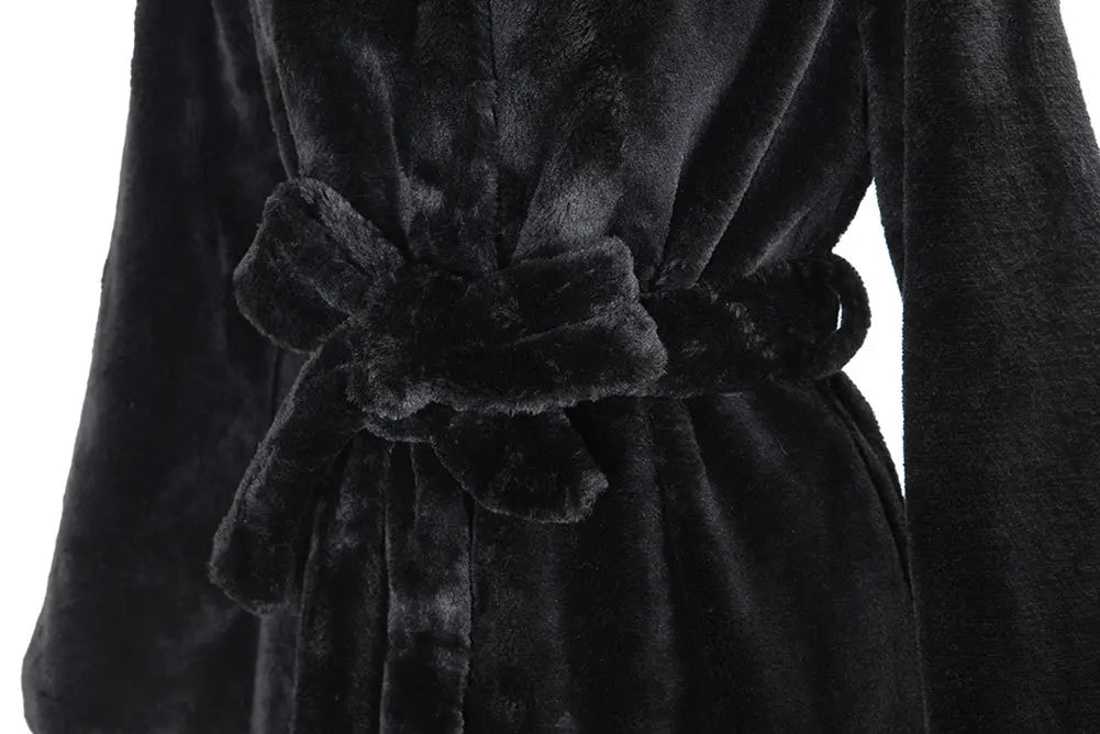 Women's Plus Size Faux Fur Long Fluffy Coat