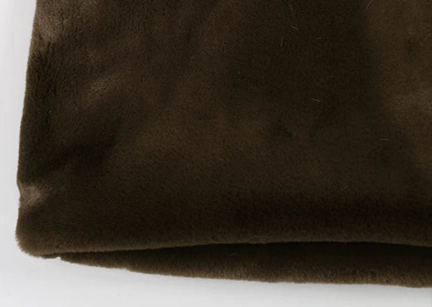 Women's Luxury Elegant Long Faux Sheared Mink Fur Coat