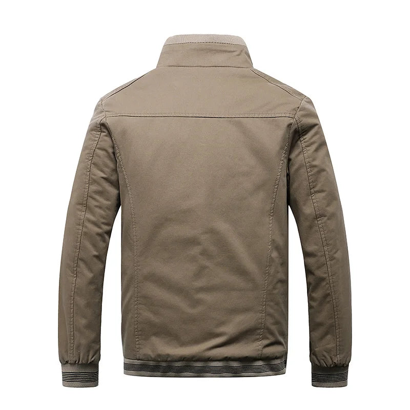 Men's Cotton Solid Vintage Warm Jacket