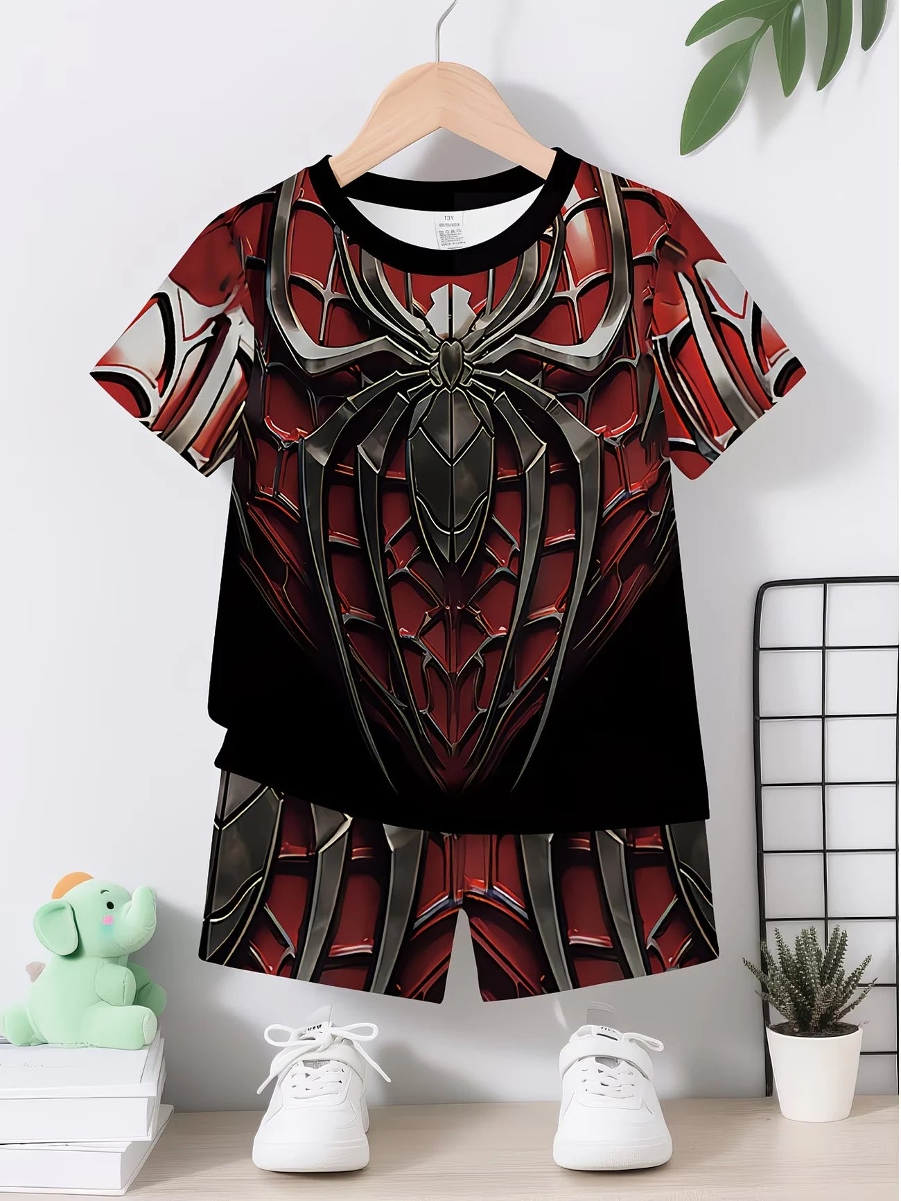 Boys 2Pcs Short Sleeve T-Shirt Shorts Set