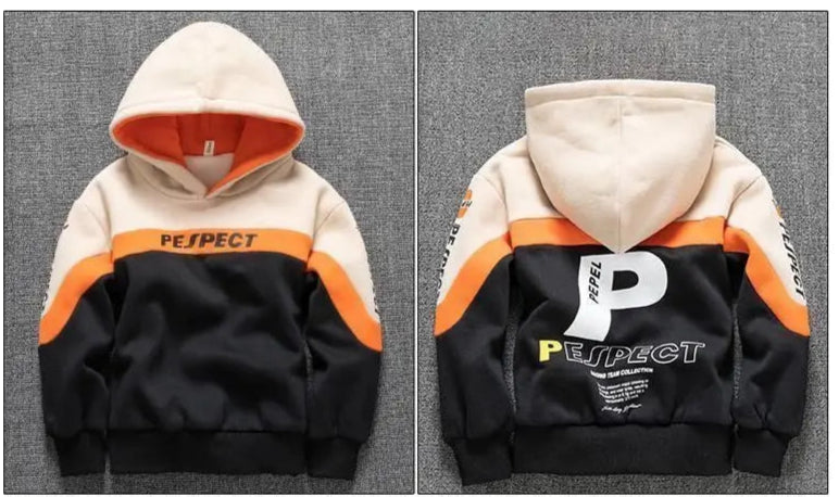 Boys 2Pcs Letter Print Hoodies Pants Tracksuit Set