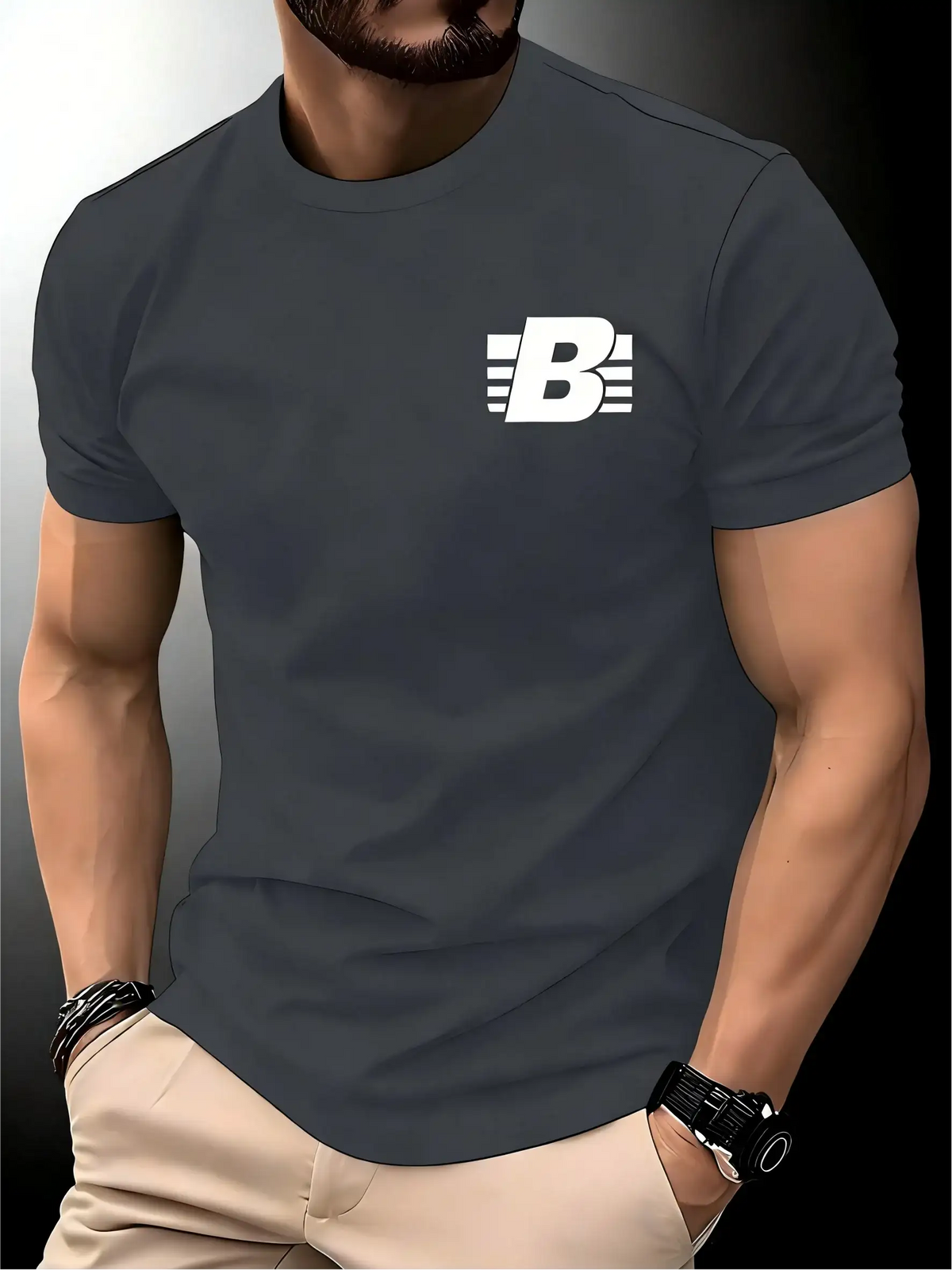 Men's Round Neck Quick Dry Short Sleeve Breathable T-shirt