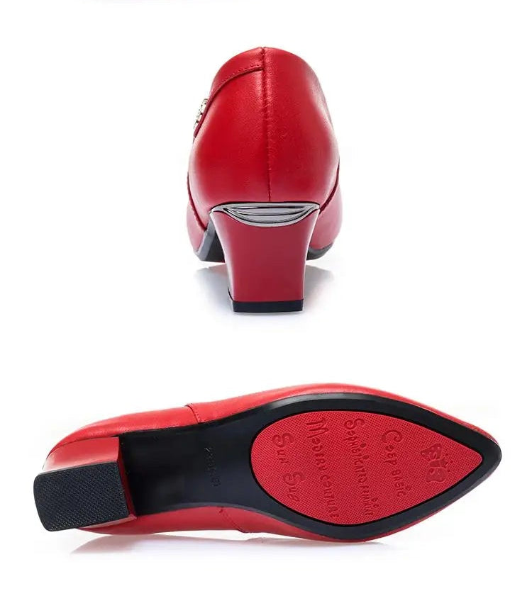Women's Genuine Leather Pointed Toe Shoes