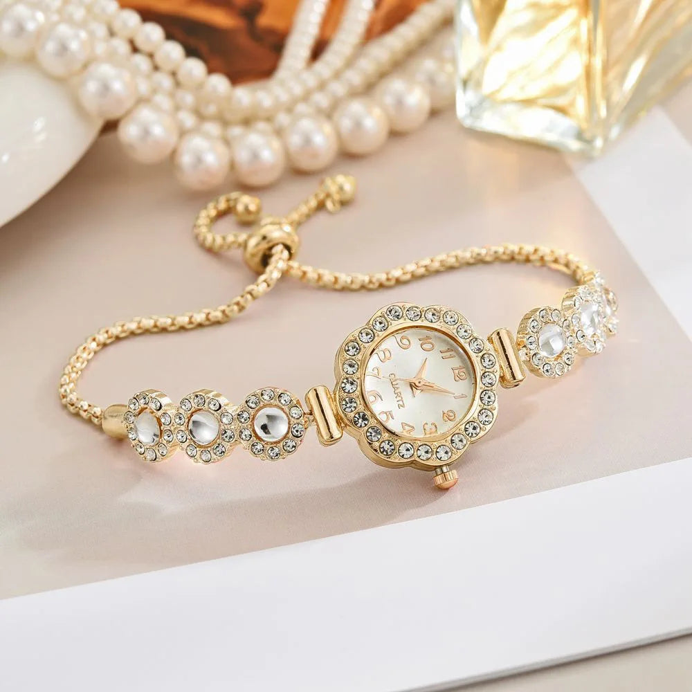 Women's Elegant Rhinestone Strap Quartz Wristwatch