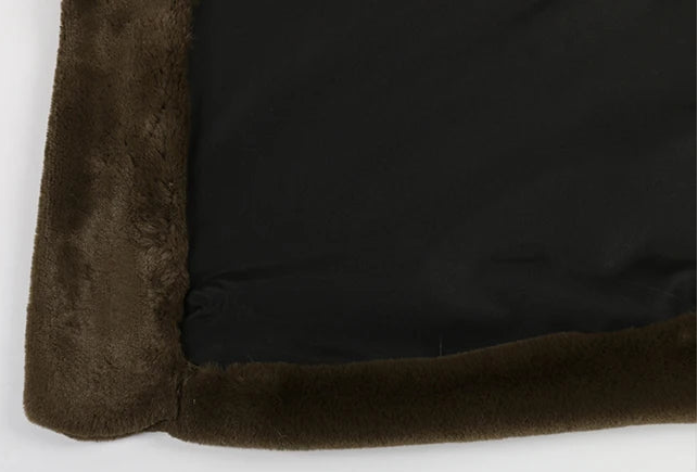 Women's Luxury Elegant Long Faux Sheared Mink Fur Coat