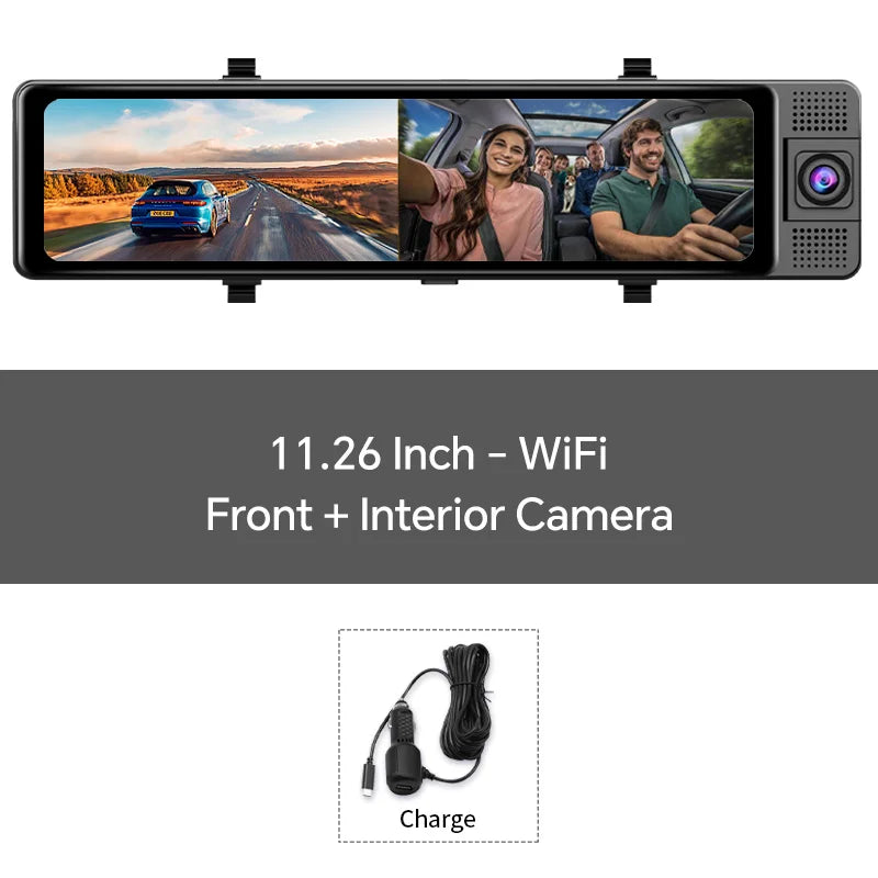 4K Car DVR Front Inside Rear 1080P GPS Tracking Night Vision Video Dashcam