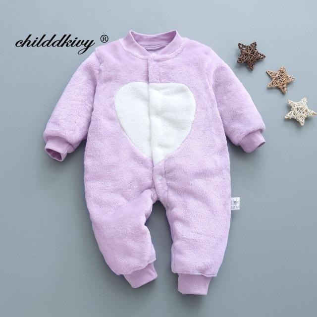 0-18 Month Baby Winter Jumpsuit Soft Flannel Allmartdeal