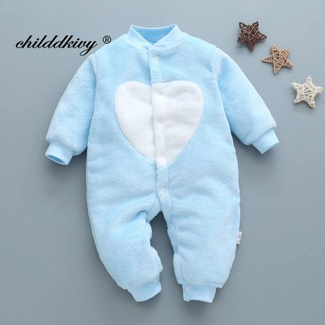 0-18 Month Baby Winter Jumpsuit Soft Flannel Allmartdeal