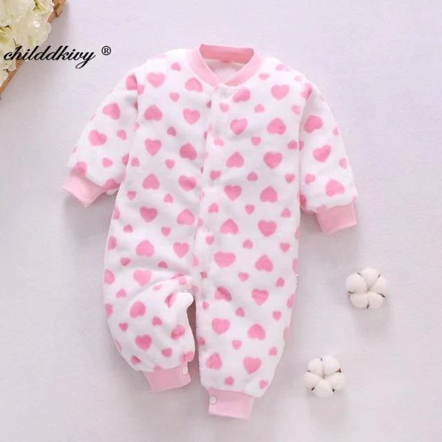 0-18 Month Baby Winter Jumpsuit Soft Flannel Allmartdeal