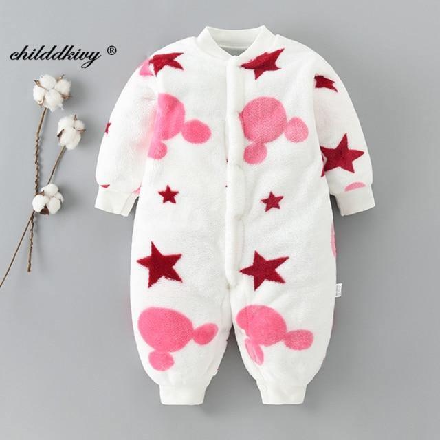 0-18 Month Baby Winter Jumpsuit Soft Flannel Allmartdeal