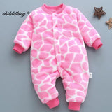 0-18 Month Baby Winter Jumpsuit Soft Flannel Allmartdeal