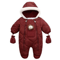 0-24M Baby Romper Snowsuit With Gloves Allmartdeal