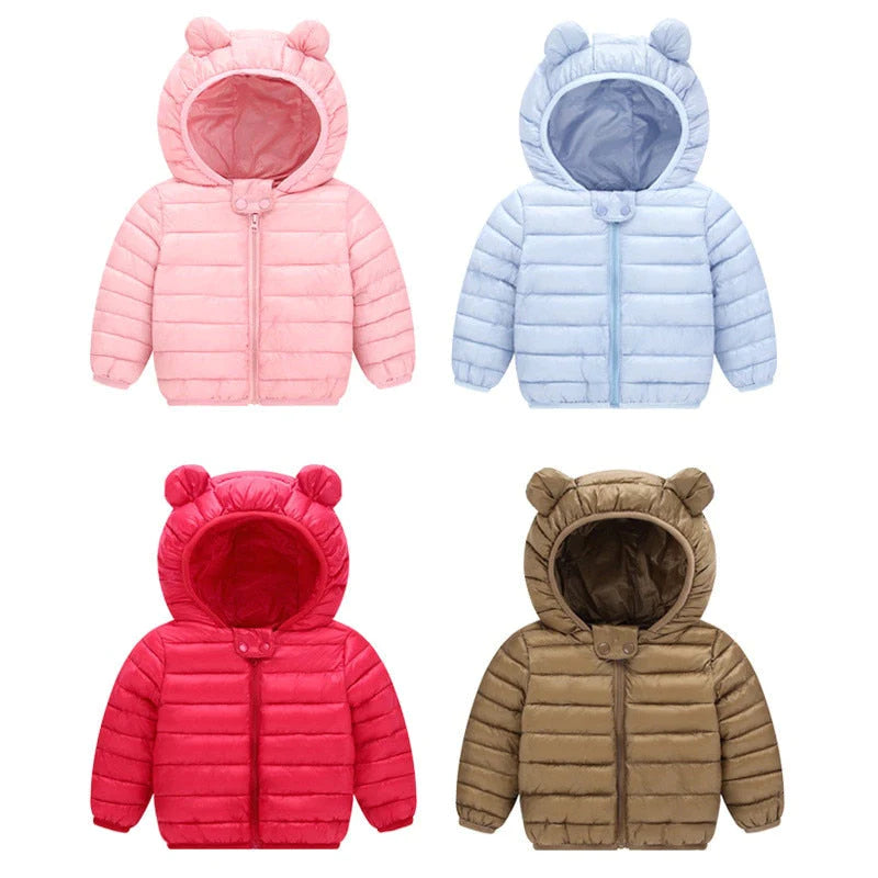 1-5 Years Unisex Children Cotton Padded Hooded Jacket Allmartdeal