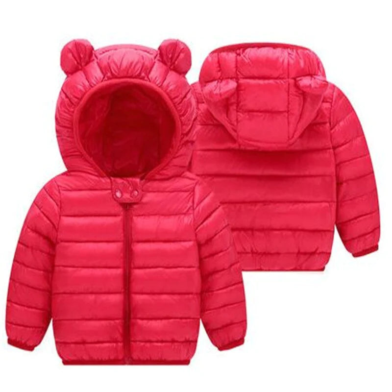 1-5 Years Unisex Children Cotton Padded Hooded Jacket Allmartdeal