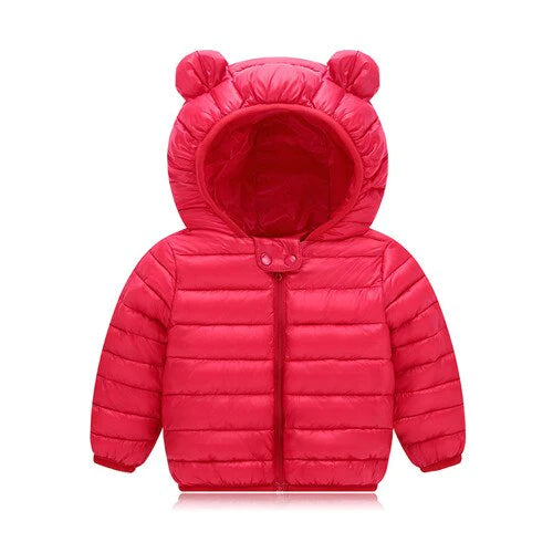 1-5 Years Unisex Children Cotton Padded Hooded Jacket Allmartdeal