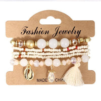 3-4Pcs Set Fashion Multilayer Crystal Stone Beads Bangle Allmartdeal