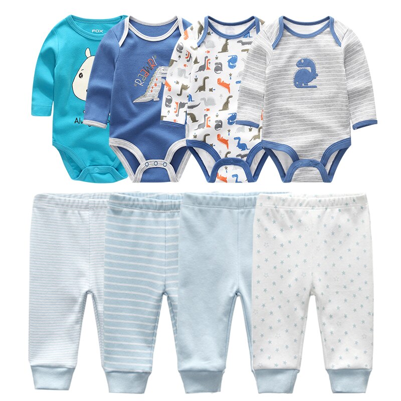 4Pcs Baby Bodysuits Pants Set Allmartdeal