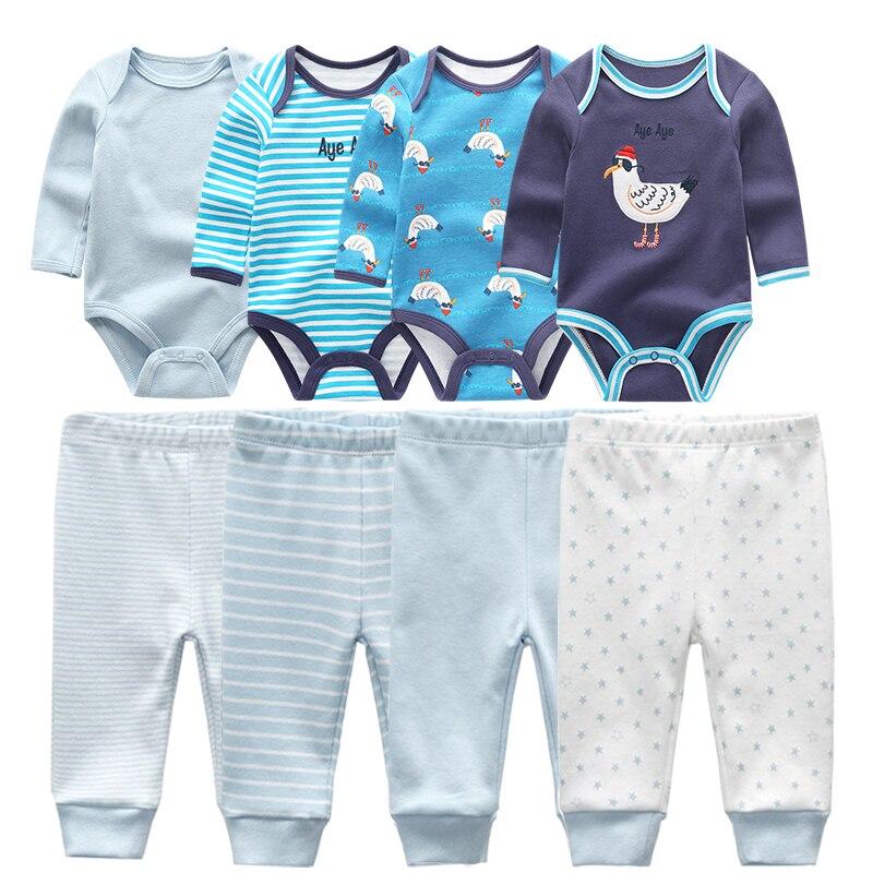 4Pcs Baby Bodysuits Pants Set Allmartdeal