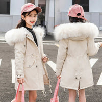5-14 Years Girls Windbreaker Fur Collar Jacket Allmartdeal
