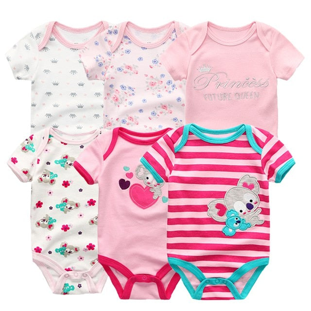 6Pcs/Lot Baby Short Sleeve Overalls Jumpsuit Allmartdeal