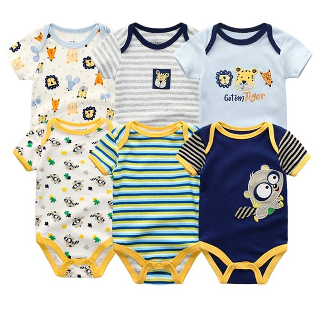 6Pcs/Lot Baby Short Sleeve Overalls Jumpsuit Allmartdeal