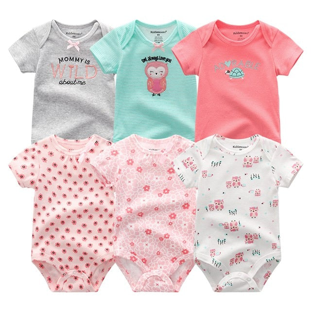 6Pcs/Lot Baby Short Sleeve Overalls Jumpsuit Allmartdeal