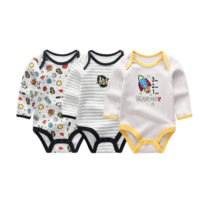 Baby Long Sleeve Cotton Bodysuit Allmartdeal