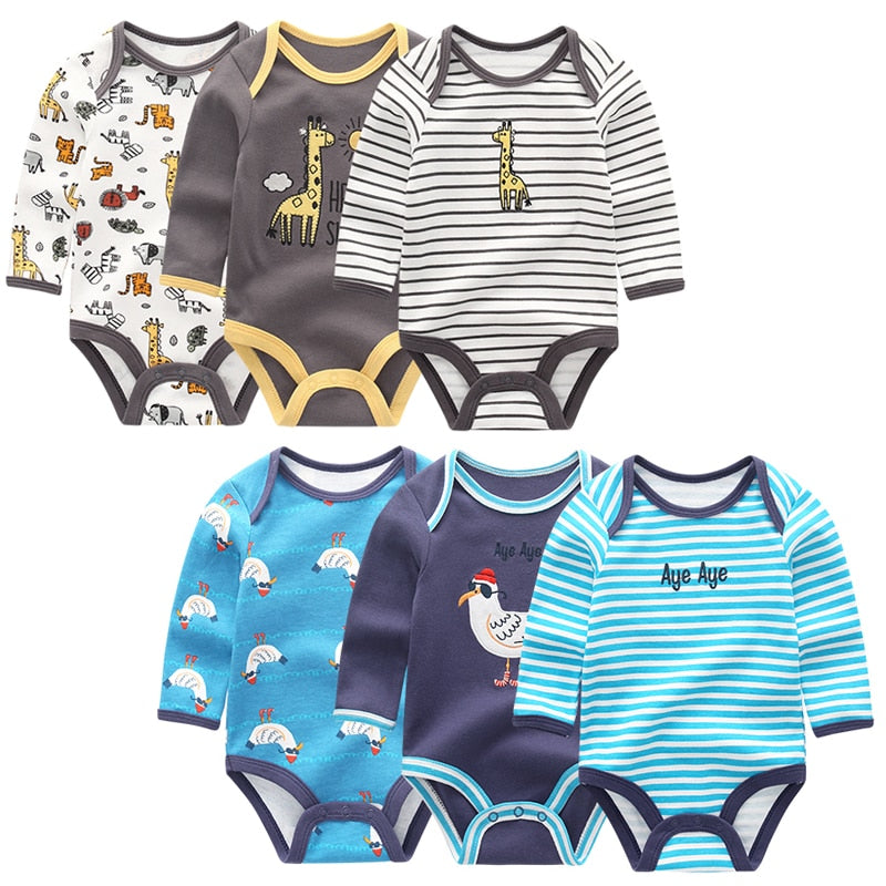 Baby Long Sleeve Cotton Bodysuit Allmartdeal