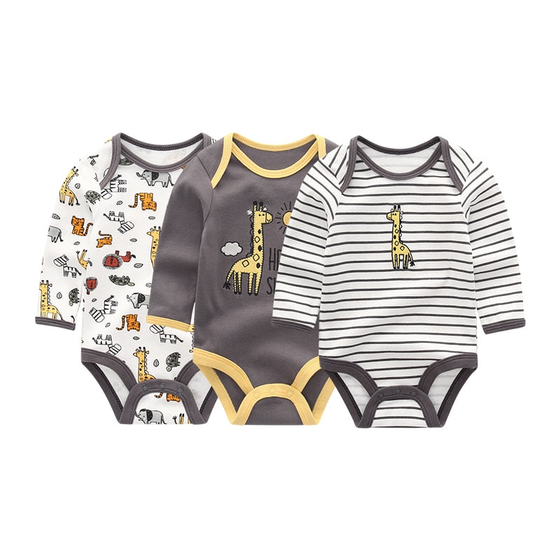 Baby Long Sleeve Cotton Bodysuit Allmartdeal