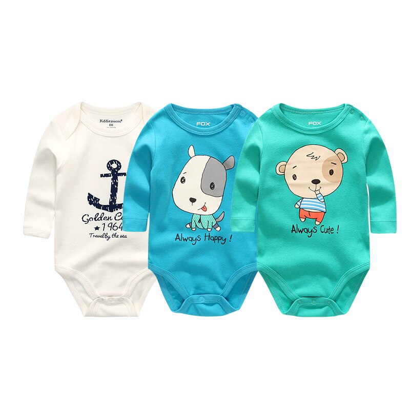 Baby Long Sleeve Cotton Bodysuit Allmartdeal