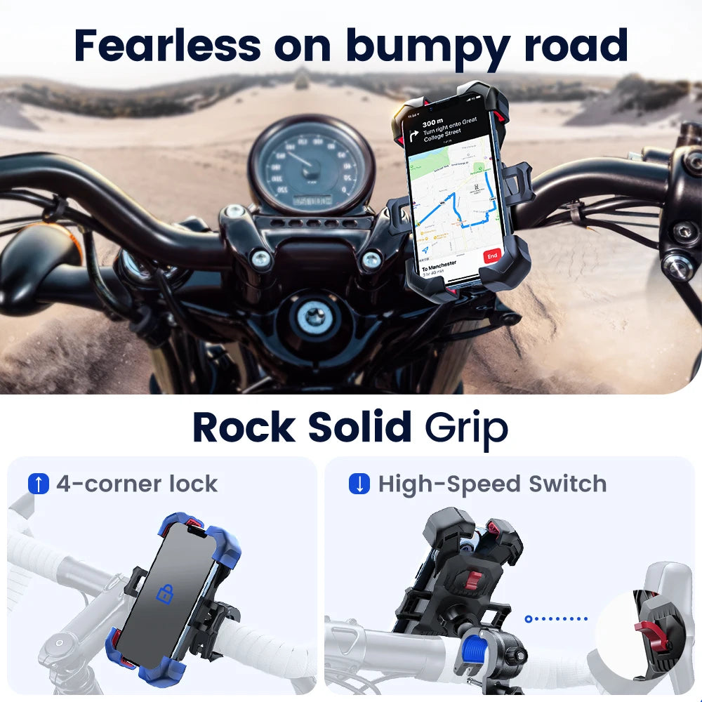 Bike Phone Holder 360° View Shockproof Bracket Allmartdeal