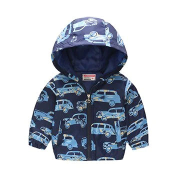 Boys Fur Collar Hooded Zipper Jacket Allmartdeal