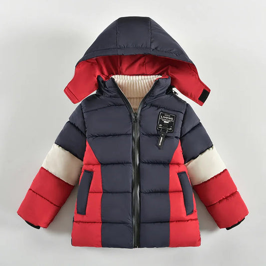 Boys Letter Printing Fashion Hooded Jacket Allmartdeal