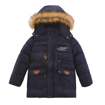 Boys Plus Velvet Fashion Zipper Hooded Jacket Allmartdeal