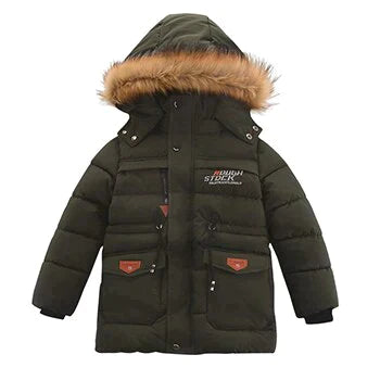 Boys Plus Velvet Fashion Zipper Hooded Jacket Allmartdeal