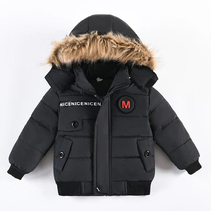 Boys Thick Hooded Warm Jacket Allmartdeal