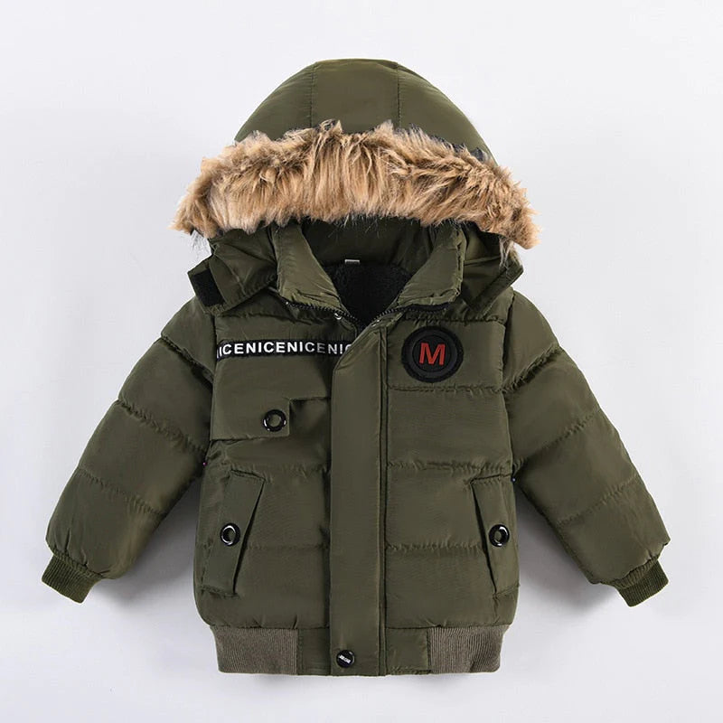 Boys Thick Hooded Warm Jacket Allmartdeal