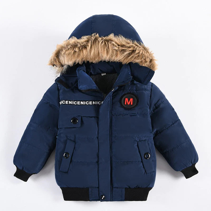 Boys Thick Hooded Warm Jacket Allmartdeal