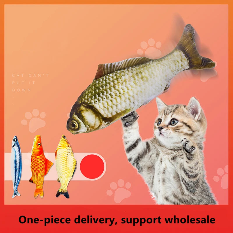 Cat Soft Plush 3D Simulation Fish Toy Allmartdeal