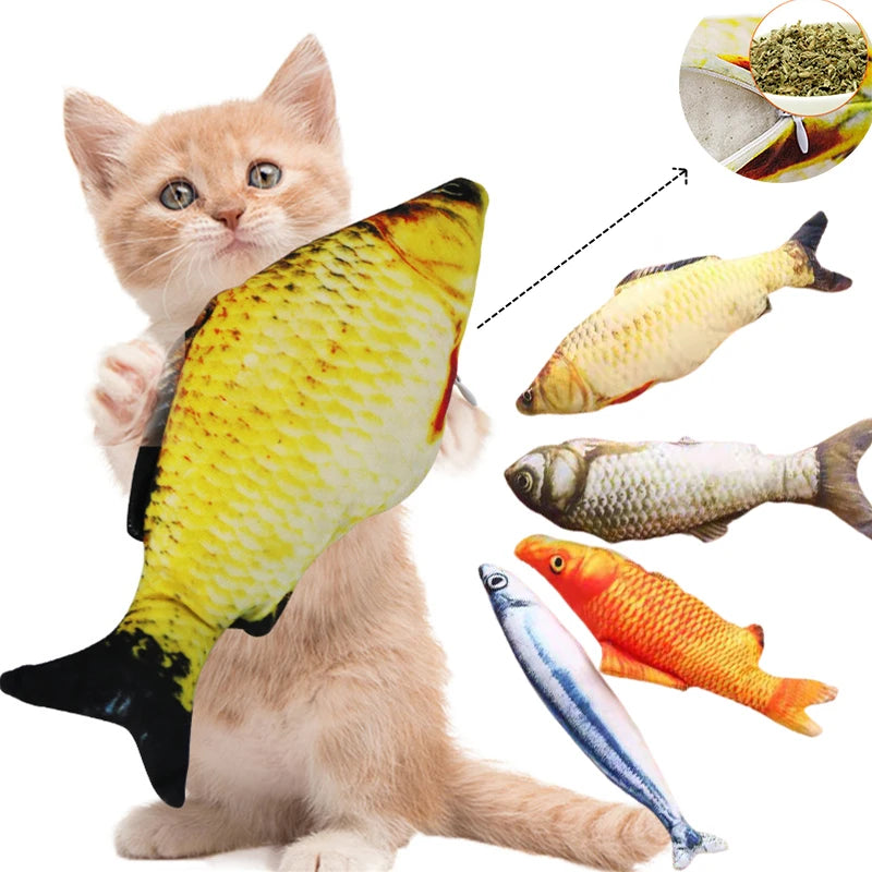 Cat Soft Plush 3D Simulation Fish Toy Allmartdeal