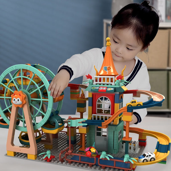 Children Architecture Castle Educational Marble Run Car Action Toy Allmartdeal
