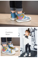 Children Fashionable Colorful Canvas Sneakers Allmartdeal
