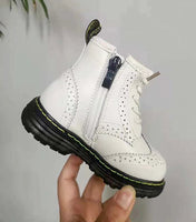 Children Microfiber Leather Soft Non-Slip Side Zipper Shoes Allmartdeal